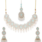 Elegant Pearl Drop Bridal Necklace Set