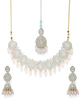 Elegant Pearl Drop Bridal Necklace Set