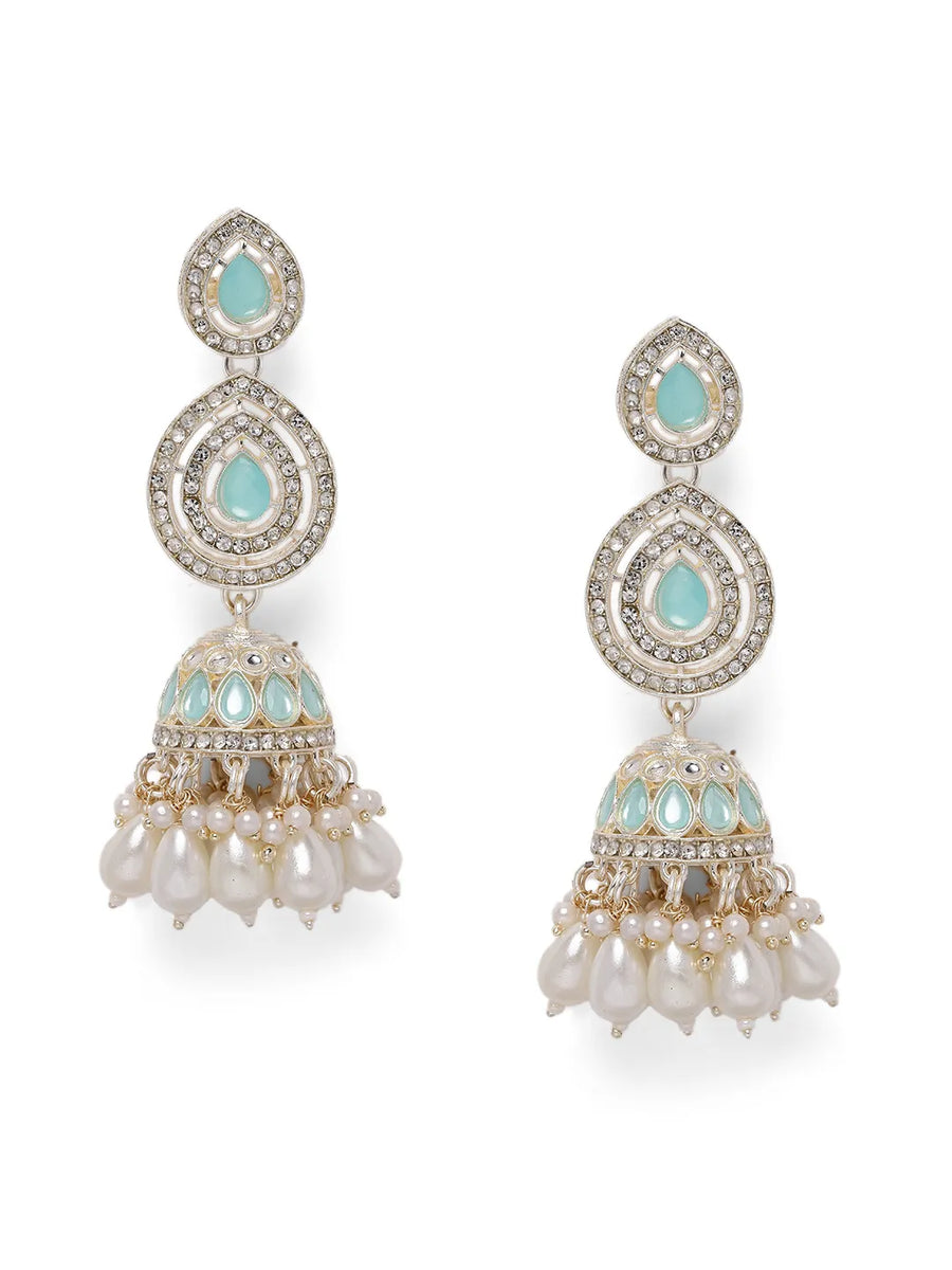 Elegant Pearl Drop Bridal Necklace Set