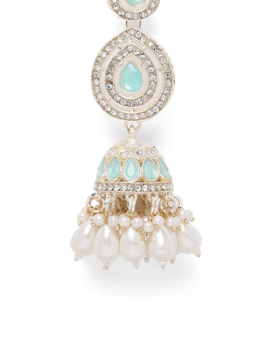 Elegant Pearl Drop Bridal Necklace Set