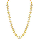 Peora Gold Kundan Leaf Green Necklace Set