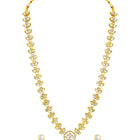 Peora Gold Kundan Leaf Pink Necklace Set
