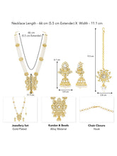 Peora Royal Pearl Heritage Nacklace Set - Gold