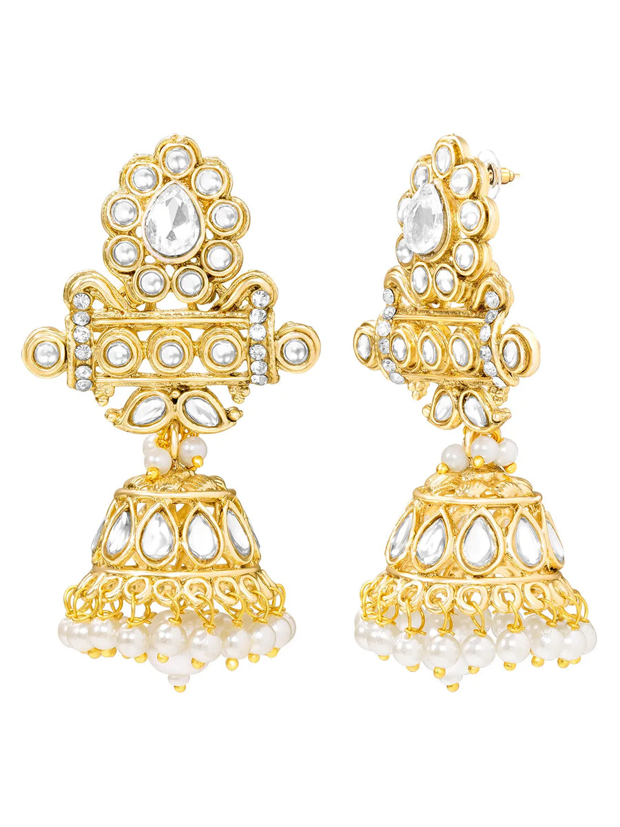 Peora Royal Pearl Heritage Nacklace Set - Gold