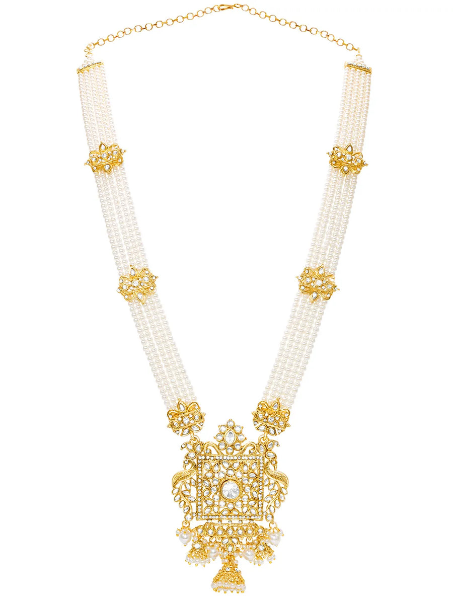 Peora Royal Pearl Heritage Nacklace Set - Gold
