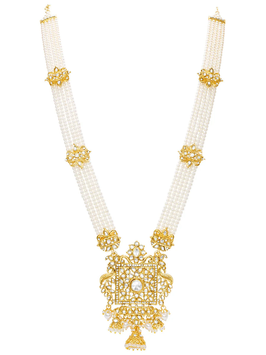 Peora Royal Pearl Heritage Nacklace Set - Gold