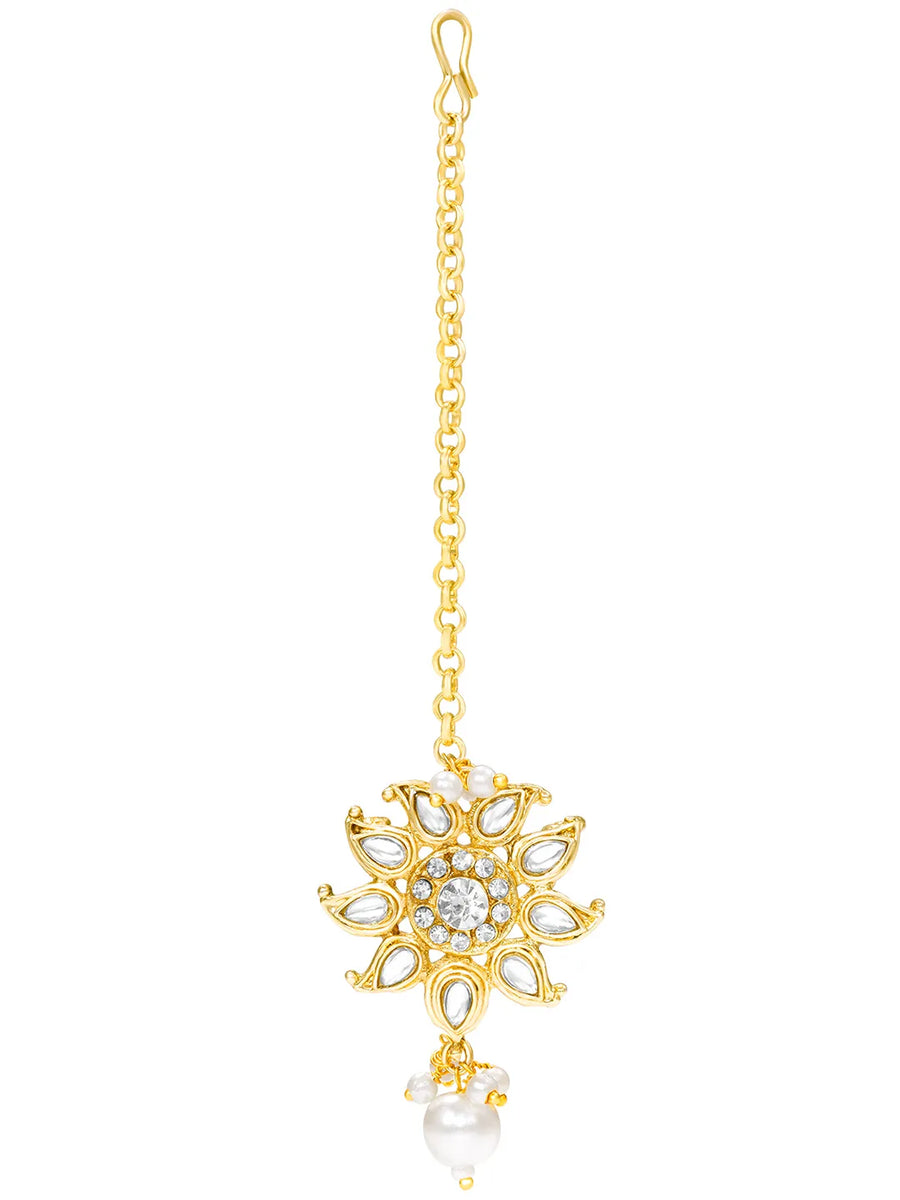 Peora Royal Pearl Heritage Nacklace Set - Gold
