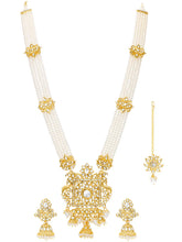 Peora Royal Pearl Heritage Nacklace Set - Gold