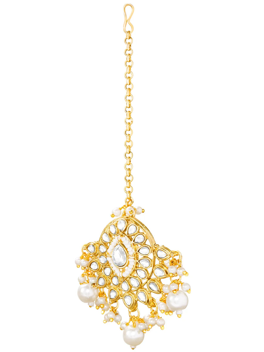 Peora Shahi Pearl Necklace Set - Gold