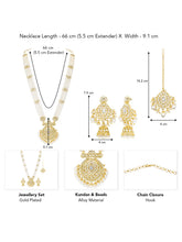 Peora Shahi Pearl Necklace Set - Gold