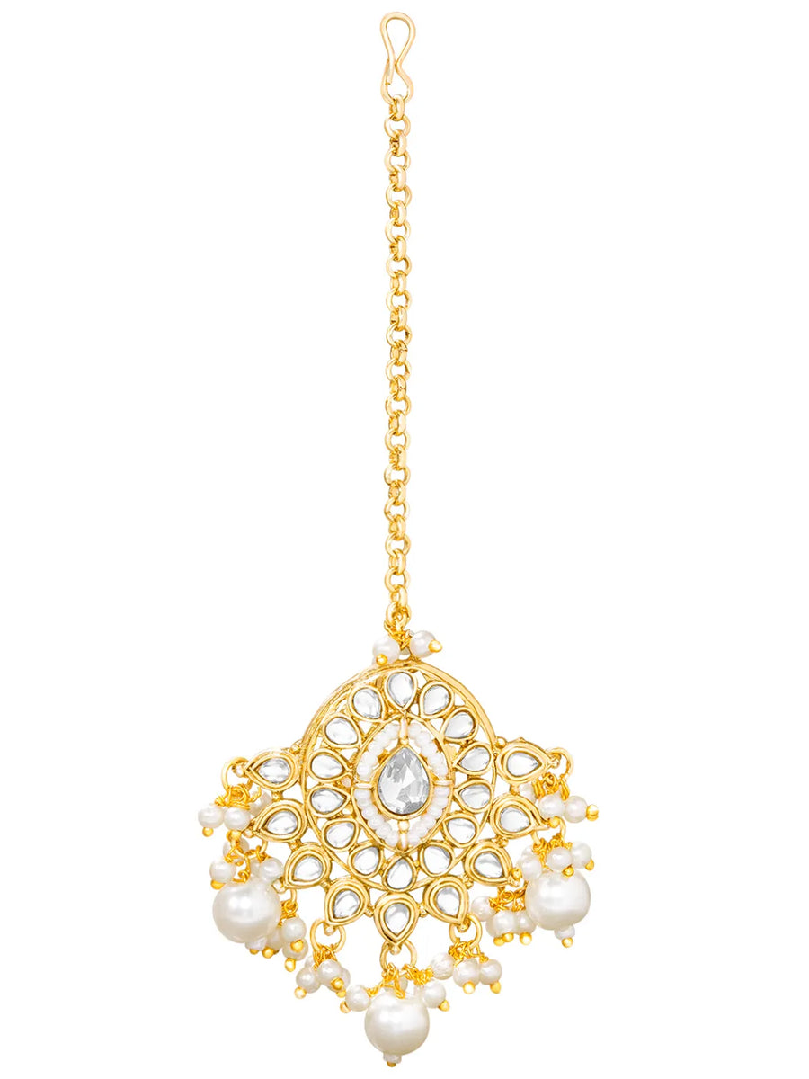 Peora Shahi Pearl Necklace Set - Gold