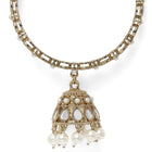Heritage Dangler Jhumki Bangle Set - White
