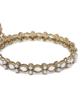 Heritage Dangler Jhumki Bangle Set - White