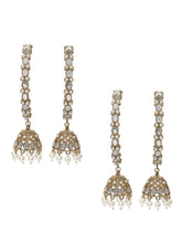 Heritage Dangler Jhumki Bangle Set - White
