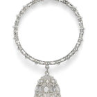 Heritage Dangler Jhumki Bangle Set - White