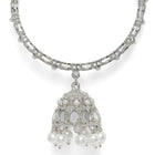 Heritage Dangler Jhumki Bangle Set - White