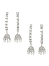 Heritage Dangler Jhumki Bangle Set - White