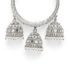 Heritage Jhumka Kundan Bangles,with Silver plating white colour gemstones. Best for your ethnic & festive wear.