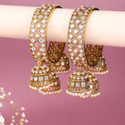 Heritage Jhumka Kundan Bangles - Gold