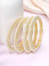 Pearl Bliss Exquisite Bangle Set - Gold