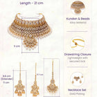 Gold Plated Kundan Pearl Bridal Jewellery Set