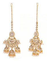 Gold Plated Kundan Pearl Bridal Jewellery Set