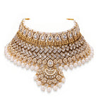 Gold Plated Kundan Pearl Bridal Jewellery Set