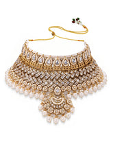 Gold Plated Kundan Pearl Bridal Jewellery Set