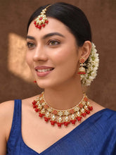 Gold Plated Red Kundan Splendor Set