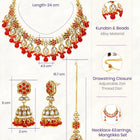 Gold Plated Red Kundan Splendor Set