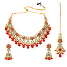 Gold Plated Red Kundan Splendor Set