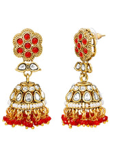 Gold Plated Red Kundan Splendor Set