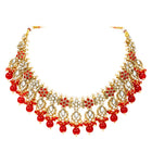 Gold Plated Red Kundan Splendor Set