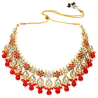 Gold Plated Red Kundan Splendor Set