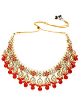 Gold Plated Red Kundan Splendor Set