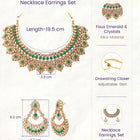 Gold Plated Green Crystal Traditional Set