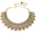 Gold Plated Green Crystal Traditional Set
