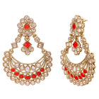 Gold Plated Ruby Kundan Statement Necklace