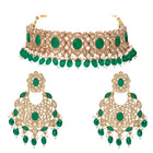 Gold Plated Green Kundan Dynasty Choker
