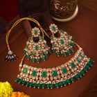 Gold Plated Green Kundan Dynasty Choker