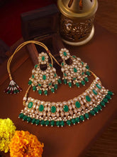 Gold Plated Green Kundan Dynasty Choker