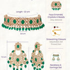 Gold Plated Green Kundan Dynasty Choker