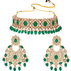 Gold Plated Green Kundan Dynasty Choker