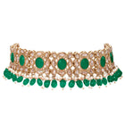 Gold Plated Green Kundan Dynasty Choker
