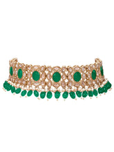 Gold Plated Green Kundan Dynasty Choker