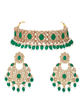 Gold Plated Green Kundan Dynasty Choker