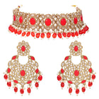 Gold Plated Kundan Pearl Wedding Choker