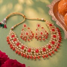 Gold Plated Kundan Pearl Wedding Choker
