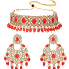 Gold Plated Kundan Pearl Wedding Choker