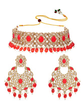 Gold Plated Kundan Pearl Wedding Choker